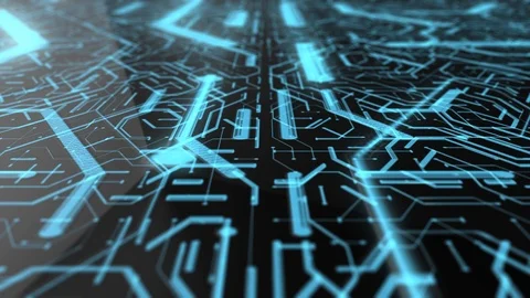 Circuit Board Technology Tree Pattern Electronics Data Transfer Stock Footage 108812928