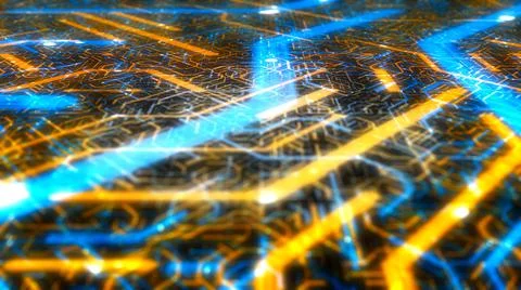 Circuit Board Technology Tree Pattern Electronics Data Transfer  Stockillustratie