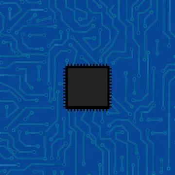 Circuit Board Technology vector. Technological background with a circuit boar Illustrazione stock