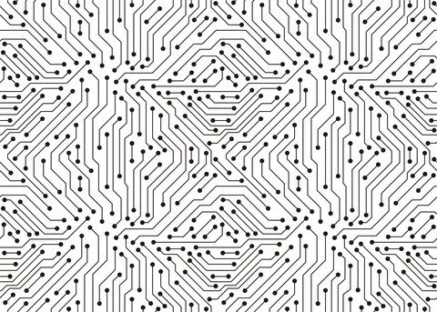 Circuit Board texture Background, seamless pattern Stock Illustration
