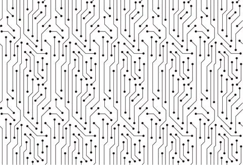 Circuit Board texture Background, seamless pattern Illustrazione stock