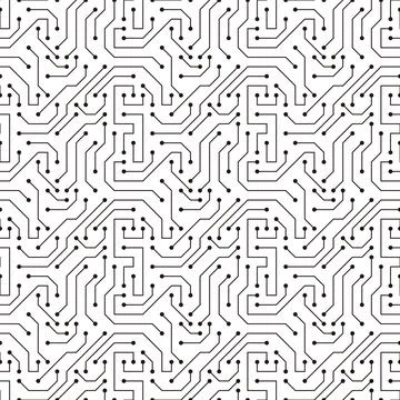 Circuit Board texture Background, seamless pattern Stock Illustration