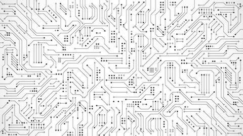 Circuit board texture for banner or poster. Abstract technology background. E Stock Illustration