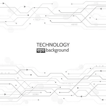 Circuit board texture on the white background. Abstract digital modern concep Stock Illustration