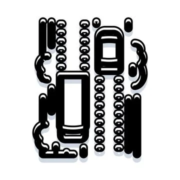Circuit board trace lines abstract pattern Stock Illustration