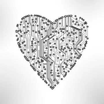 Circuit board vector background Stock Illustration