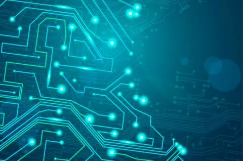 Circuit board vector background Illustrazione stock