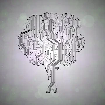 Circuit board vector background Stock Illustration