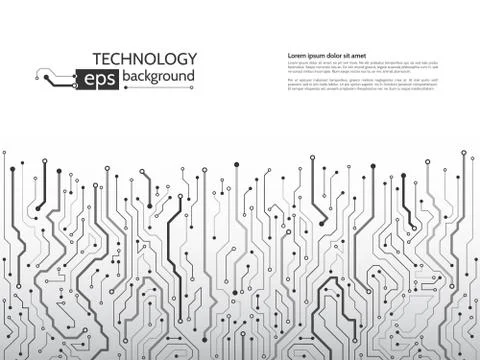 Circuit board vector illustration. High-tech technology background texture. Stock Illustration