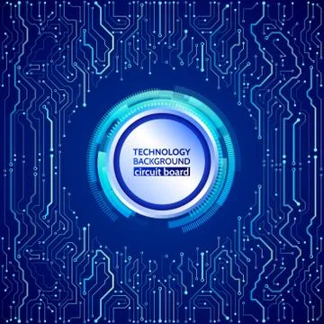 Circuit board vector illustration. High-tech technology background texture. Stock Illustration