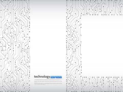 Circuit board vector illustration. High-tech technology background texture. Illustrazione stock