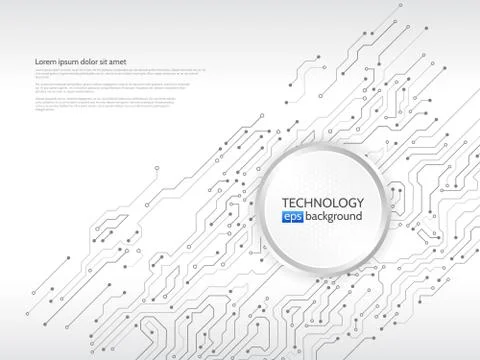 Circuit board vector illustration. Stock Illustration