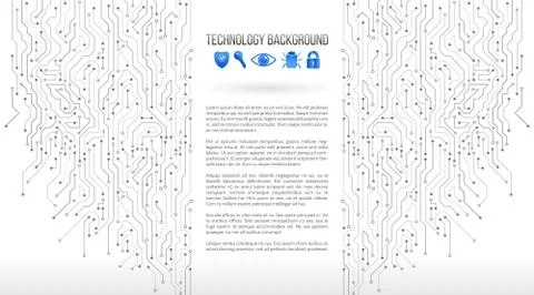 Circuit board vector illustration. Internet data security. Illustrazione stock