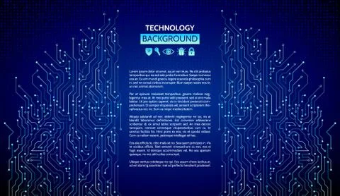 Circuit board vector illustration. Internet data security. Illustrazione stock