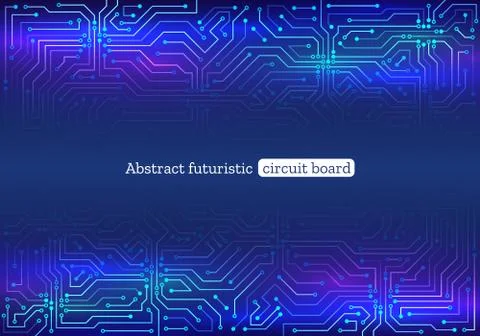 Circuit board vector illustration. Structure futuristic backdrop. Stock Illustration