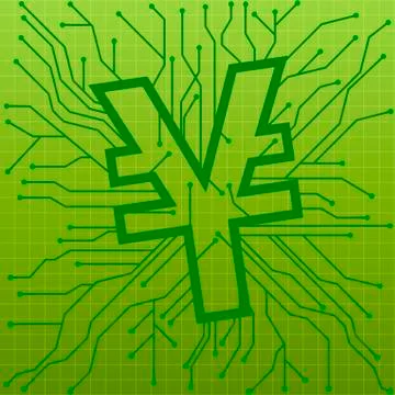 Circuit board yen Stock Illustration