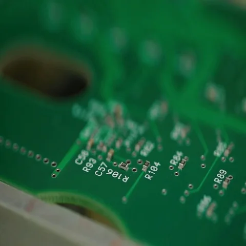 Circuit boards being populated automatically by a robotic process Видео 69487494