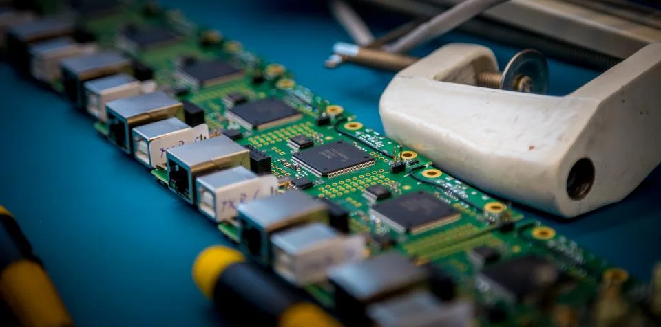 Circuit boards. 库存照片