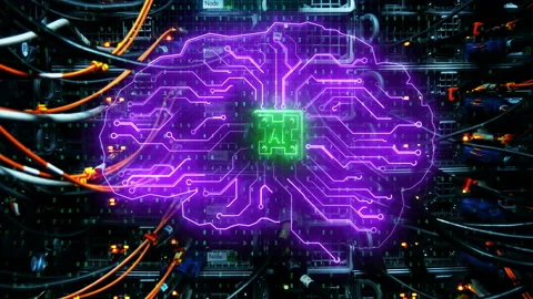 Circuit brain animation Stock Footage 99701872
