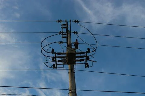 Circuit breaker with control system Stock Photos