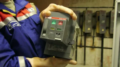 Circuit breaker Stock Footage 12387181