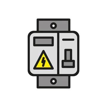 Circuit breaker icon vector design templates simple and modern Stock Illustration
