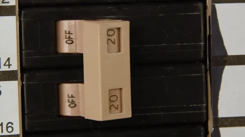 Circuit Breaker Switch to Display 2020 Video stock 121157516