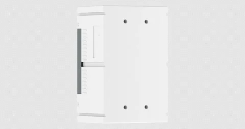 Circuit breaker switch rotation animation seamlessly loopable. 3D rendering.. Stock Footage 327740098