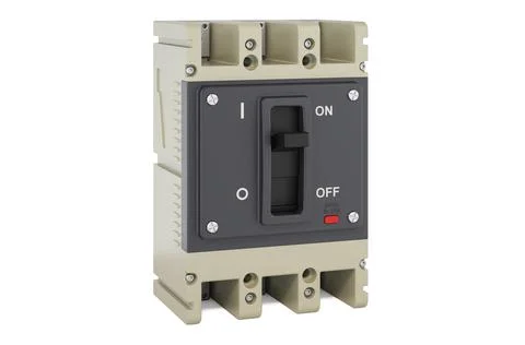 Circuit breakers, 3D rendering Ilustração Stock