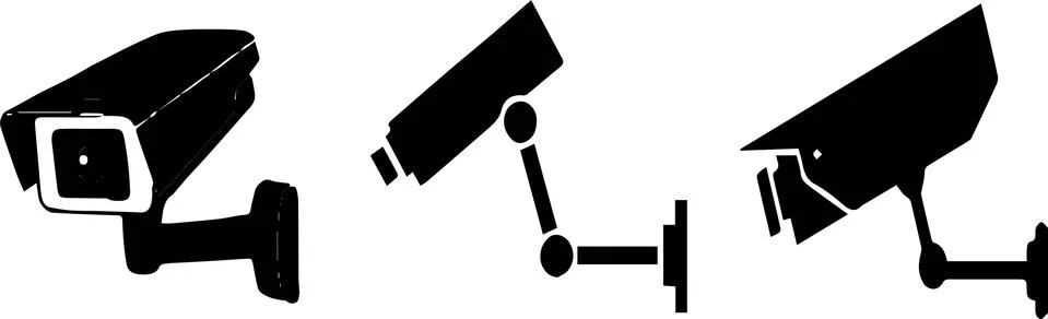 Circuit camera icon on white background Stock Illustration