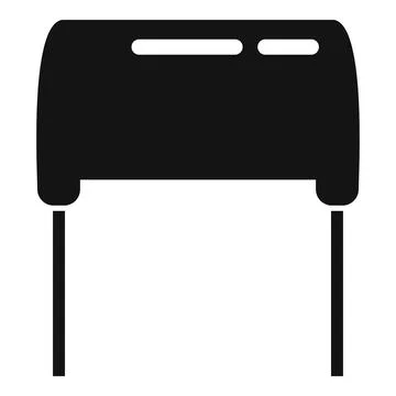 Circuit capacitor icon simple vector. Electric resistor Stock Illustration