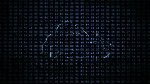 Circuit Cloud Computing on Blue HEX codes Stock Footage 101288349