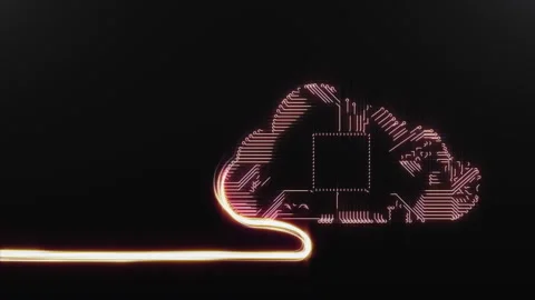Circuit Cloud Computing 動画素材 87336337