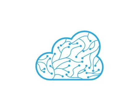 Circuit Cloud logo template Stock-Illustration