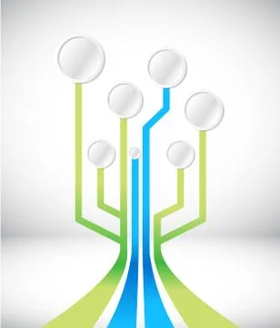 Circuit connection network illustration design Illustrazione stock