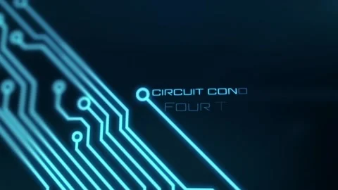 Circuit Connections With Text 스톡 After Effects