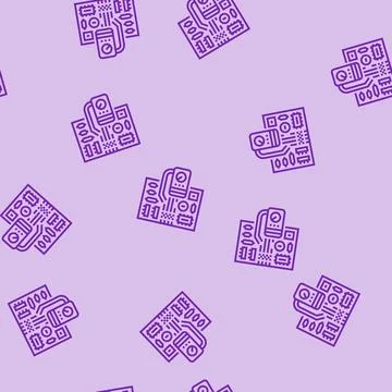 Circuit diagnostics line seamless pattern Stock Illustration