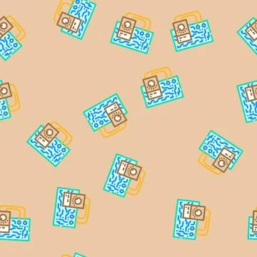 Circuit diagnostics vector seamless pattern Illustrazione stock