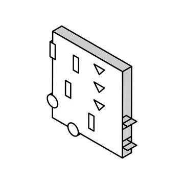 Circuit diagram isometric icon vector illustration Stock Illustration