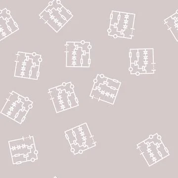 Circuit diagram line seamless pattern イラスト素材