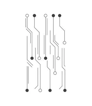 Circuit electric ai tech Stock Illustration