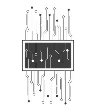 Circuit electric chip Stock Illustration