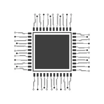 Circuit electric microchip illustration Stock Illustration