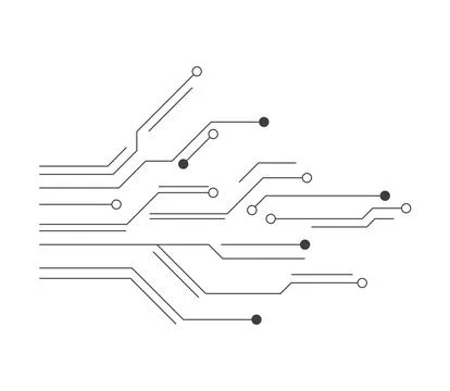 Circuit electric tech illustration Stock Illustration
