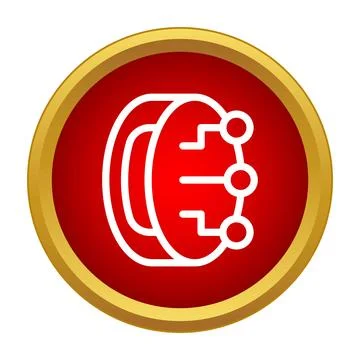 Circuit electronic component icon representing digital technology Ilustração Stock