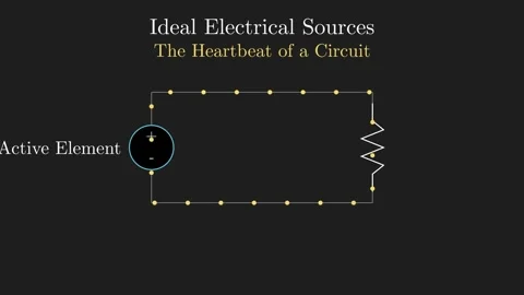 Circuit Elements - Ideal electrical sources Stock Footage 340605394