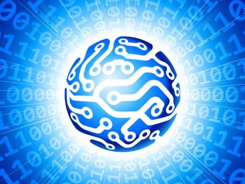 Circuit globe 库存插图