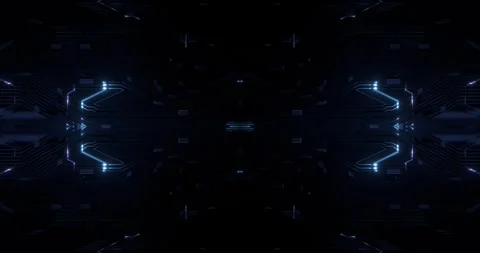 Circuit glowing panel high tech background loop animated Stock Footage 326081844