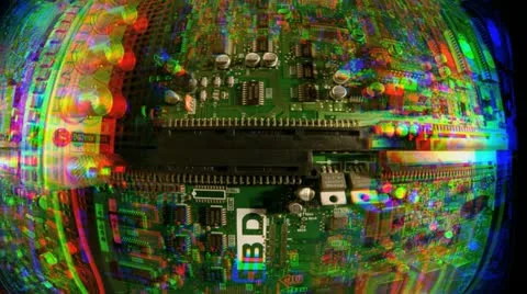 Circuit hor multicolor Video stock 21281656