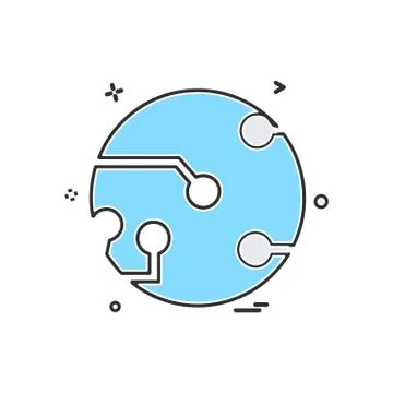 Circuit icon design vector 库存插图